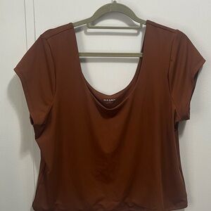 Old Navy Women's Short Sleeve Top - Rich Brown